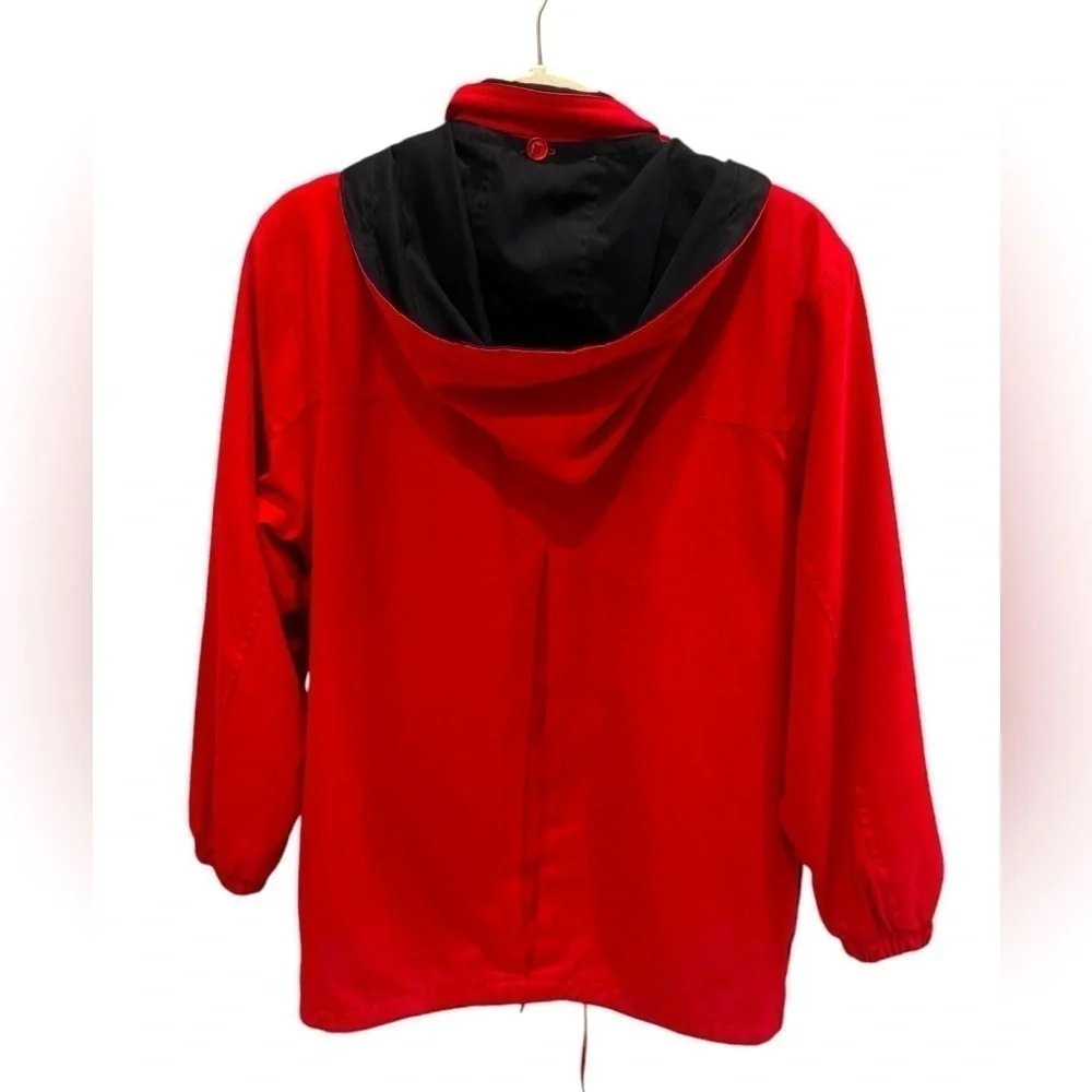 PRESTON & YORK SPORT WOMEN'S RED SOFT CASUAL BARN ZIP & BUTTONS POCKETS JACKET